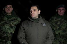 Minister Vulin with the members of 250th Rocket Brigade on the New Year’s Eve: The Serbian Armed Forces are always ready to preserve our country