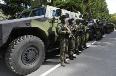 Minister of Defence Stefanović and Chief of General Staff, General Mojsilović, visit units on alert