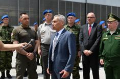 The send-off ceremony for the members of the Guard who will participate in Victory Parade in Moscow