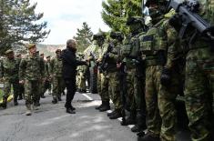 Minister of Defence Stefanović and Chief of General Staff, General Mojsilović, visit units on alert