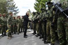 Minister of Defence Stefanović and Chief of General Staff, General Mojsilović, visit units on alert