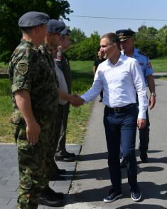 New hangar for aircraft storage at military airfield in Batajnica