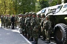 Minister of Defence Stefanović and Chief of General Staff, General Mojsilović, visit units on alert