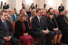 President Vučić Attends Presentation of Collection of Works of Milorad Ekmečić in Central Military Club