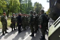 Minister of Defence Stefanović and Chief of General Staff, General Mojsilović, visit units on alert