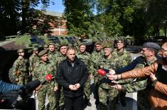 Minister of Defence Stefanović and Chief of General Staff, General Mojsilović, visit units on alert