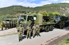 Minister of Defence Stefanović and Chief of General Staff, General Mojsilović, visit units on alert