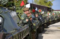 Minister of Defence Stefanović and Chief of General Staff, General Mojsilović, visit units on alert