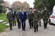 Minister Stefanović visits military Covid hospitals in Novi Sad and Belgrade