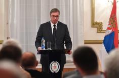 President Vučić Attends Presentation of Collection of Works of Milorad Ekmečić in Central Military Club