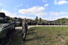 Minister of Defence Stefanović and Chief of General Staff, General Mojsilović, visit units on alert