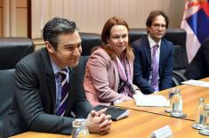 Defence Minister with the Atlantic Council delegation 