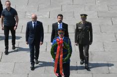 President of Montenegro Lays Wreath at Monument to Unknown Hero on Avala