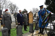 Minister Stefanović lays wreath to mark centenary of death of Field Marshal Živojin Mišić