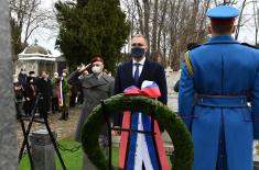 Minister Stefanović lays wreath to mark centenary of death of Field Marshal Živojin Mišić