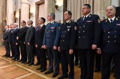 The reception of the President of the Republic on the occasion of Serbian Armed Forces Day