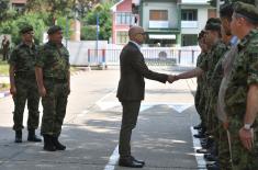 Minister Vučević Visits Army Training Centre in Požarevac