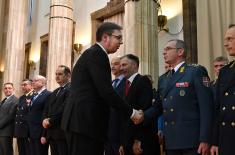 The reception of the President of the Republic on the occasion of Serbian Armed Forces Day