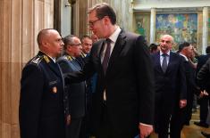 The reception of the President of the Republic on the occasion of Serbian Armed Forces Day