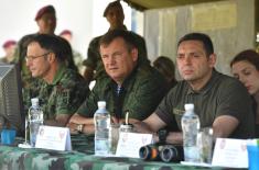 Minister Vulin and General Ravkov attend practice within the framework of "Slavic Brotherhood 2019" Exercise