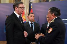 The reception of the President of the Republic on the occasion of Serbian Armed Forces Day