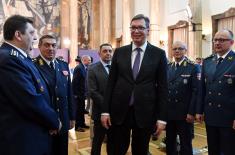 The reception of the President of the Republic on the occasion of Serbian Armed Forces Day