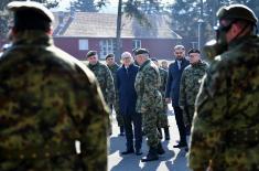 Minister Vučević visits 3rd Training Centre in Leskovac