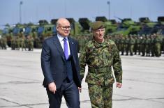 Minister Vučević and General Mojsilović at Dry Run for Demonstration of Capabilities of the Serbian Armed Forces “Granite 2023”