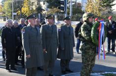 Ministry of Defence and Serbian Armed Forces delegations lay wreaths to mark Veterans Day