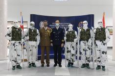 Great Britain donates skiing equipment to Military Academy