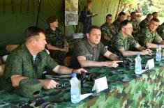 Minister Vulin and General Ravkov attend practice within the framework of "Slavic Brotherhood 2019" Exercise