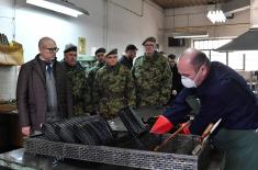 Minister Vučević visits 1st Army Brigade