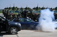 Minister Vučević and General Mojsilović at Dry Run for Demonstration of Capabilities of the Serbian Armed Forces “Granite 2023”