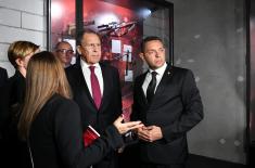 Russian Minister of Foreign Affairs, Sergey Lavrov, attends the “Defence 78” exhibition