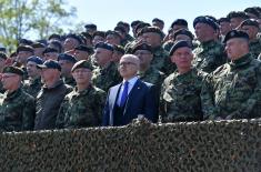 Minister Vučević and General Mojsilović at Dry Run for Demonstration of Capabilities of the Serbian Armed Forces “Granite 2023”