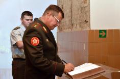 Belarusian Defence Minister Lieutenant General Andrei Ravkov visits ‘Defence 78’ exhibition