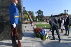  Министар Вучевић положио венац код Споменика војводи Живојину Мишићу