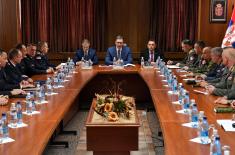 President of the Republic of Serbia meets commanders of the units of the Serbian Armed Forces, the Ministry of Interior and the line ministers