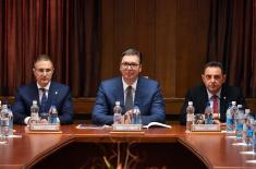 President of the Republic of Serbia meets commanders of the units of the Serbian Armed Forces, the Ministry of Interior and the line ministers