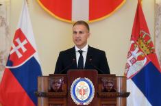 Slovak Minister of Defence Naď visits Serbia