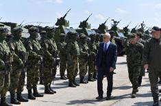 Minister Vučević and General Mojsilović at Dry Run for Demonstration of Capabilities of the Serbian Armed Forces “Granite 2023”