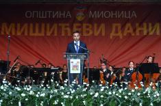 Minister Vučević at ceremony to honour Field Marshal Živojin Mišić