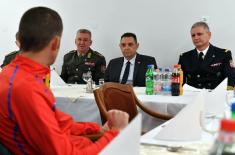 Minister Vulin with Military Athletes at the Competition in Hungary