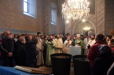 Members of the Serbian Armed Forces swimming for the Holy Epiphany Cross across Serbia