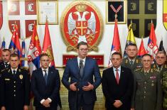 President of the Republic of Serbia meets commanders of the units of the Serbian Armed Forces, the Ministry of Interior and the line ministers