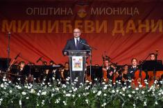 Minister Vučević at ceremony to honour Field Marshal Živojin Mišić