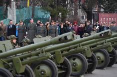 Gun salute on the occasion of Statehood Day