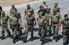 Minister Vulin at the general rehearsal of the joint military/police exercise