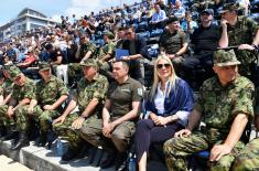 Minister Vulin at the general rehearsal of the joint military/police exercise