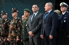 Minister Vulin with Military Athletes at the Competition in Hungary